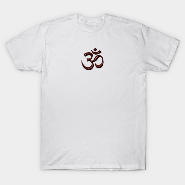 Wooden yoga Om peace sign T-Shirt by DrewskiDesignz